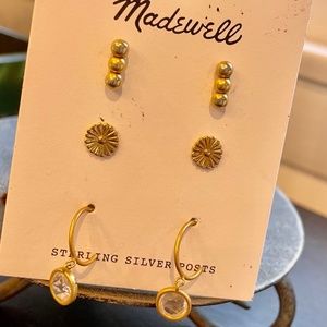 Madewell Set of 3 Stud Earrings